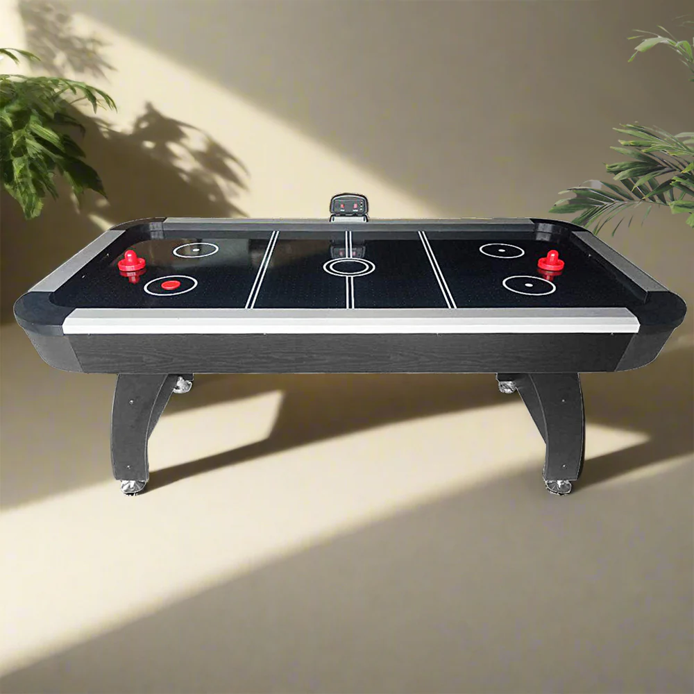 AIRMAX AH13 7FT Air Hockey Table LED Electronic Scoring System - Black - Image 3