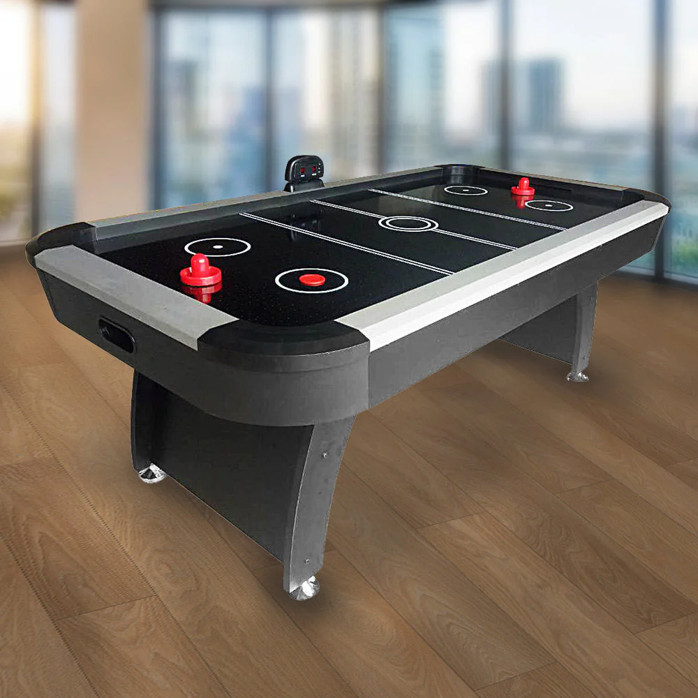 AIRMAX AH13 7FT Air Hockey Table LED Electronic Scoring System - Black - Image 4