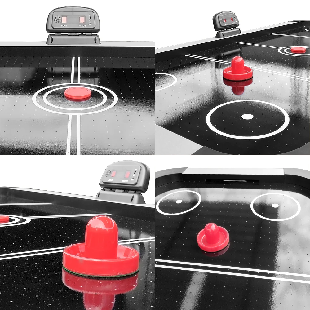 AIRMAX AH13 7FT Air Hockey Table LED Electronic Scoring System - Black - Image 7