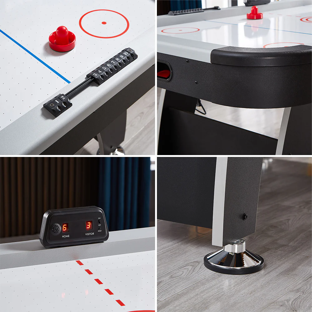 AIRMAX GT-6FT Air Hockey Table LED Electronic Scoring System - Black - Image 3