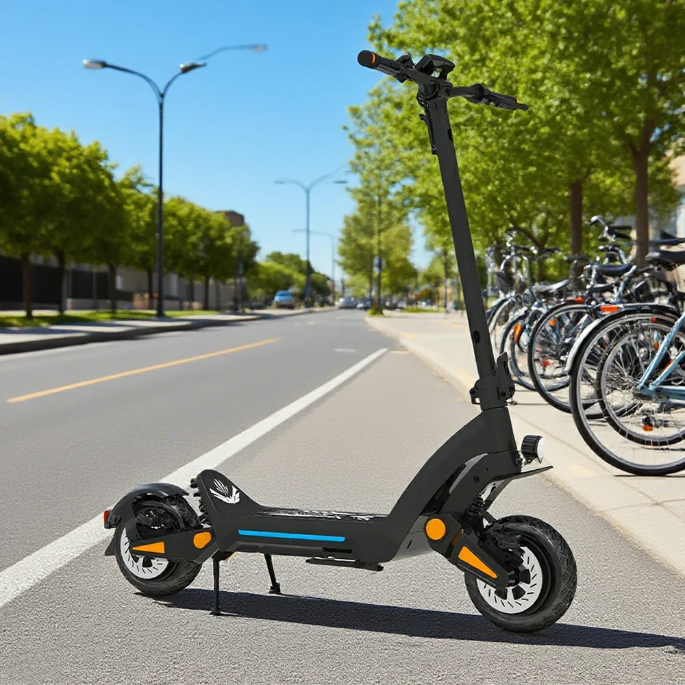 AKEZ DT06 1500W 60V 18.2Ah Double-drive Max Speed 60KM/H Adult Commuter - Black - Image 4