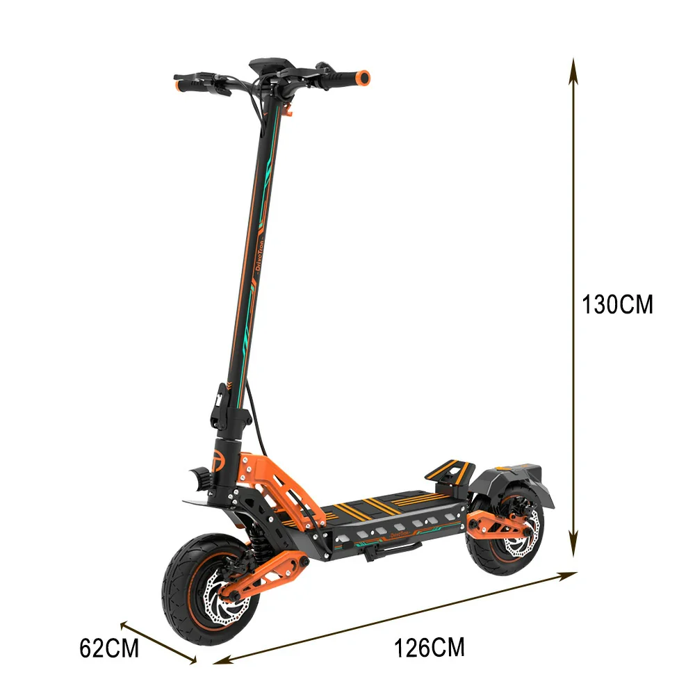 AKEZ DT10 1000W 52V 15.6Ah Double-drive Max Speed 50KM/H Adult Commuter - Blue/Orange - Image 12