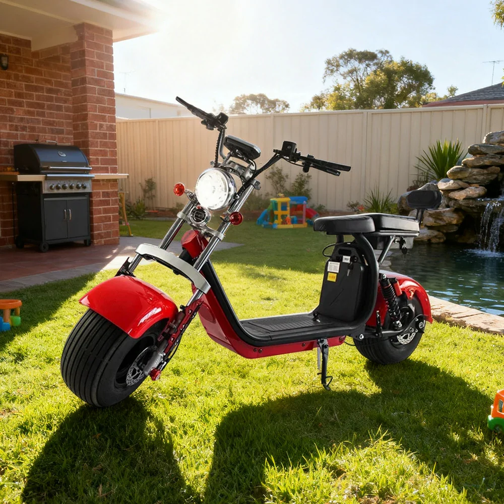 AKEZ Harley Electric Bike 60V 1500/2000W Brushless Motor, Dual Suspension System, Dual Removable Lithium Battery, 8-inch Tyres & Waterproof Base Cruise at 25km/h - Unlock More Power (Details Inside)* - Image 2