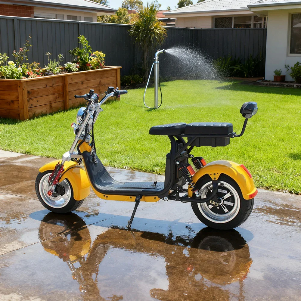 AKEZ Harley Electric Scooter 60V 1500W/2000W Brushless Motor, 12-inch Vacuum Tyres, Dual Removable Lithium BatteryWaterproof Base Cruise at 25km/h - Unlock More Power (Details Inside)* - Image 4