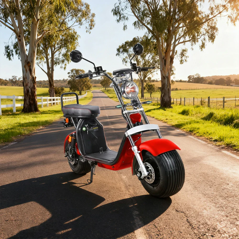 AKEZ Harley Electric Scooter 60V 1500W/2000W Brushless Motor, Dual Removable Lithium Battery, Waterproof Base Design Cruise at 25km/h - Unlock More Power (Details Inside)* - Image 4