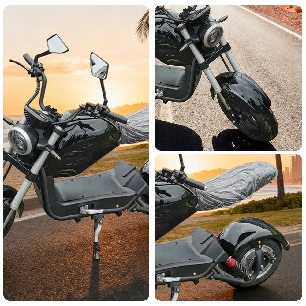 AKEZ Harley Harley Electric Bike 60V 1500W/2000W Brushless Motor, Lithium Battery, Dual Suspension, 10-inch Tyres Cruise at 25km/h - Unlock More Power (Details Inside)* - Image 3