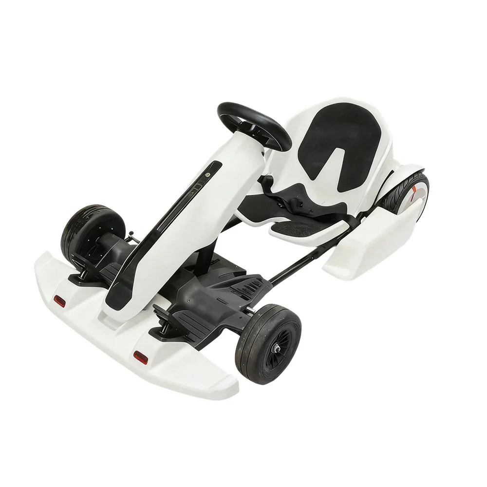 AKEZ 54V4.4A Kids Electric Go Kart Adjustable Frame Lithium Battery Drift Style Ride-On - White