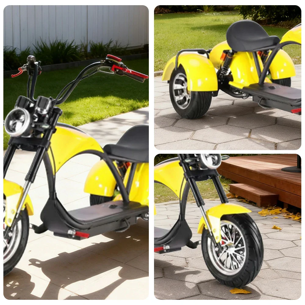 AKEZ Harley Harley Electric Bike 60V 2000W Brushless Motor, Removable Lithium Battery, 12-inch Tyres, Dual Suspension Cruise at 25km/h - Unlock More Power (Details Inside)* - Image 3