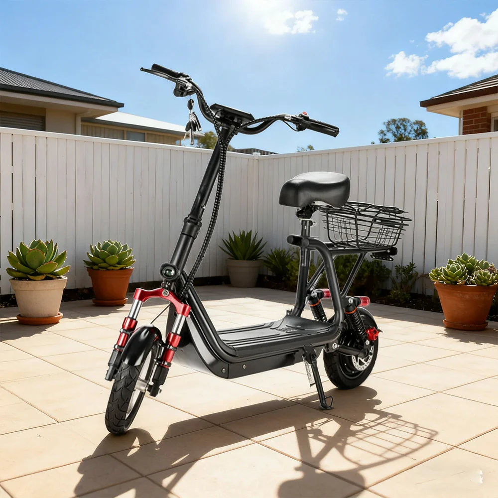 AKEZ Harley Electric Bike 48V 800W Brushless Motor, Removable Lithium Battery, 6-inch Tyres, Aluminium Suspension Single-Bar Foldable Handlebar Cruise at 25km/h - Unlock More Power (Details Inside)* - Image 2