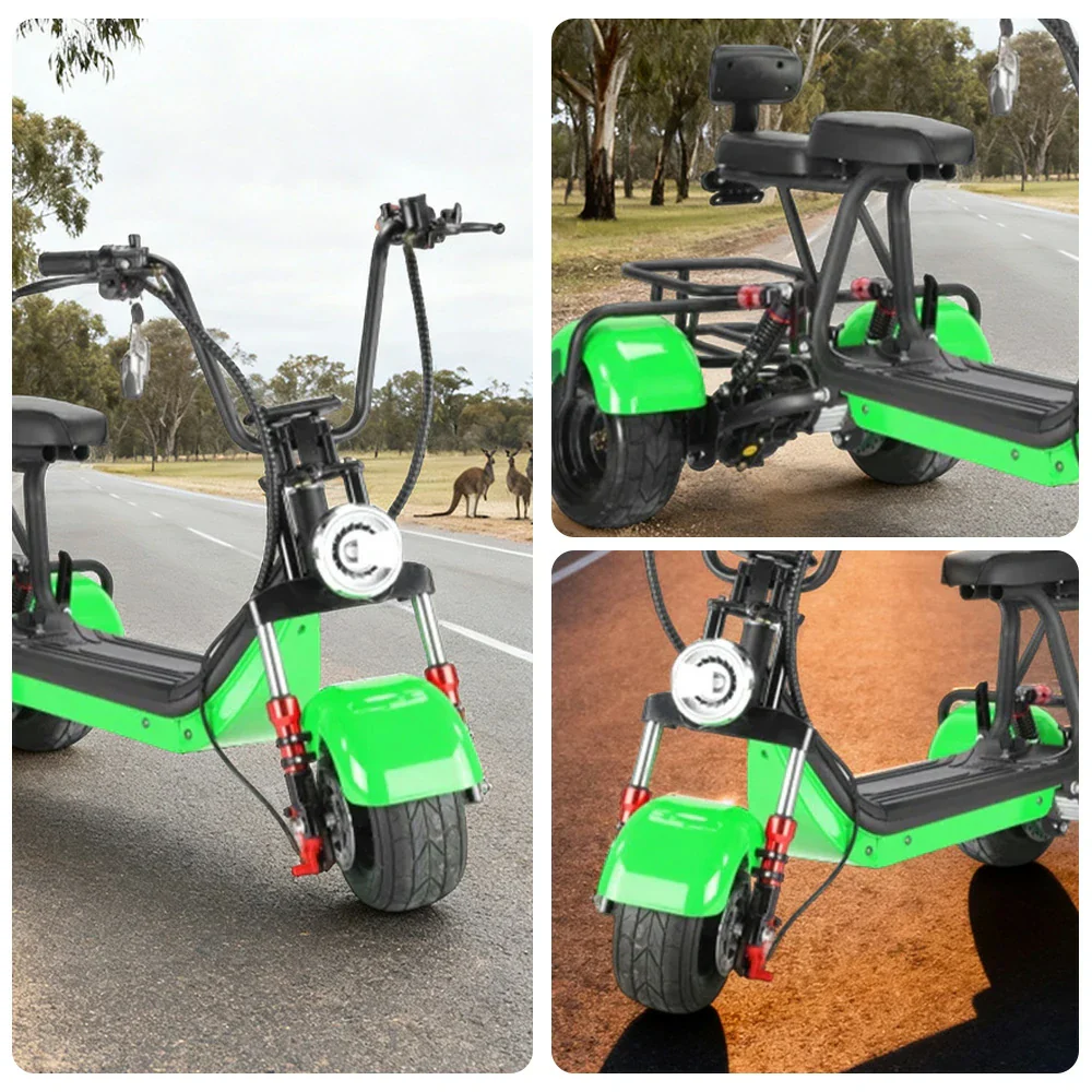 AKEZ Harley Electric Bike 48V 800W Brushless Motor, Removable Lithium Battery, 6-inch Tyres, Aluminium Suspension Dual-Bar Foldable Handlebar Cruise at 25km/h - Unlock More Power (Details Inside)* - Image 3