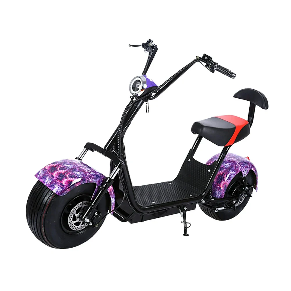 AKEZ Harley Electric Scooter 60V 1500W/2000W Brushless Motor, Lead-Acid Battery, Dual Suspension & Rear Backrest Cruise at 25km/h - Unlock More Power (Details Inside)*