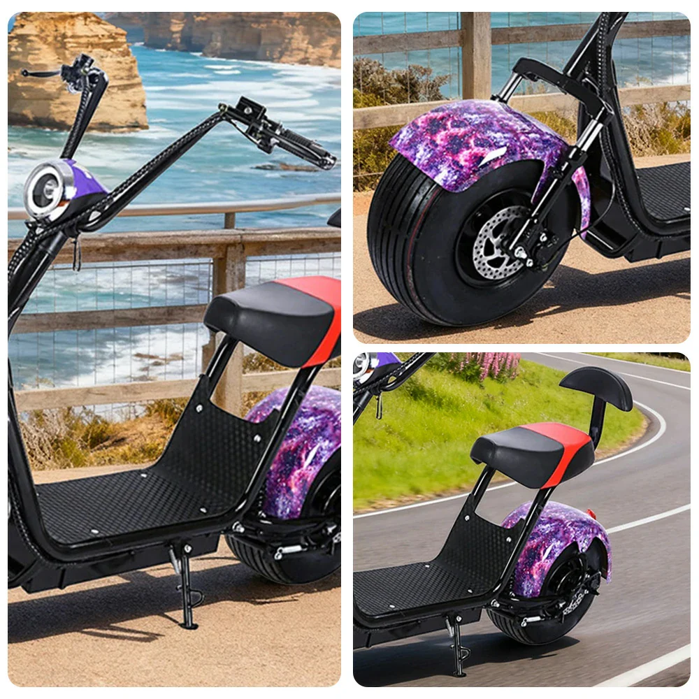 AKEZ Harley Electric Scooter 60V 1500W/2000W Brushless Motor, Lead-Acid Battery, Dual Suspension & Rear Backrest Cruise at 25km/h - Unlock More Power (Details Inside)* - Image 3