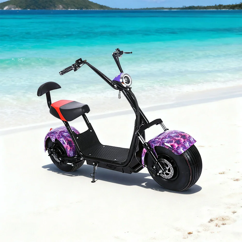 AKEZ Harley Electric Scooter 60V 1500W/2000W Brushless Motor, Lead-Acid Battery, Dual Suspension & Rear Backrest Cruise at 25km/h - Unlock More Power (Details Inside)* - Image 4