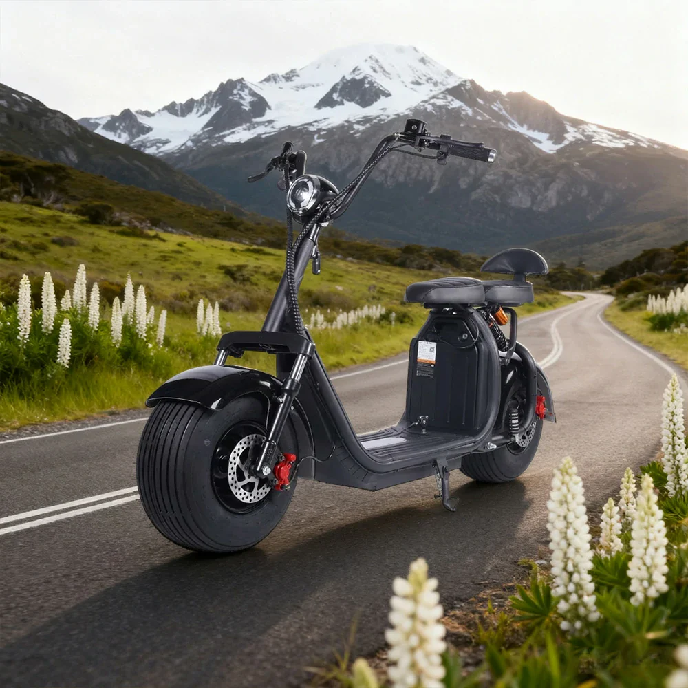 AKEZ Harley Electric Bike 60V 1500/2000W Brushless Motor, Removable Lithium Battery, 8-inch Tyres, Dual Suspension Wide Seat with Backrest Cruise at 25km/h - Unlock More Power (Details Inside)* - Image 2