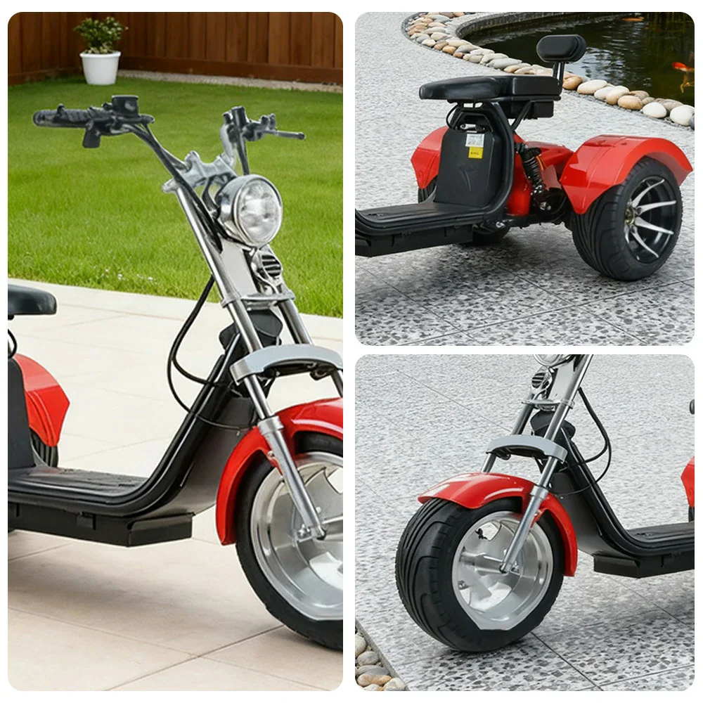 AKEZ Harley Electric Scooter 60V 1500W/2000W Brushless Motor, Removable Lithium Battery, 12-inch Vacuum Tyres, Digital LCD Dashboard Cruise at 25km/h - Unlock More Power (Details Inside)* - Image 3