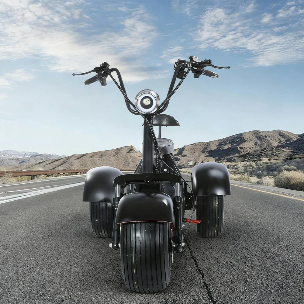AKEZ Harley Electric Bike 60V 1500W/2000W Brushless Motor, 8-inch Vacuum Tyres, Dual Suspension System, Wide Seat with Backrest Cruise at 25km/h - Unlock More Power (Details Inside)* - Image 4