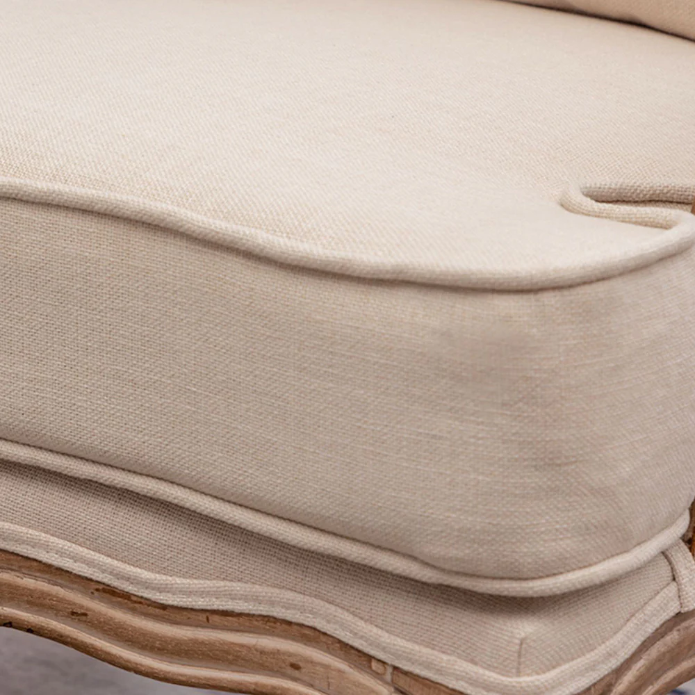 LIVARA Oak Wood Traditional French Accent Chair - Image 9