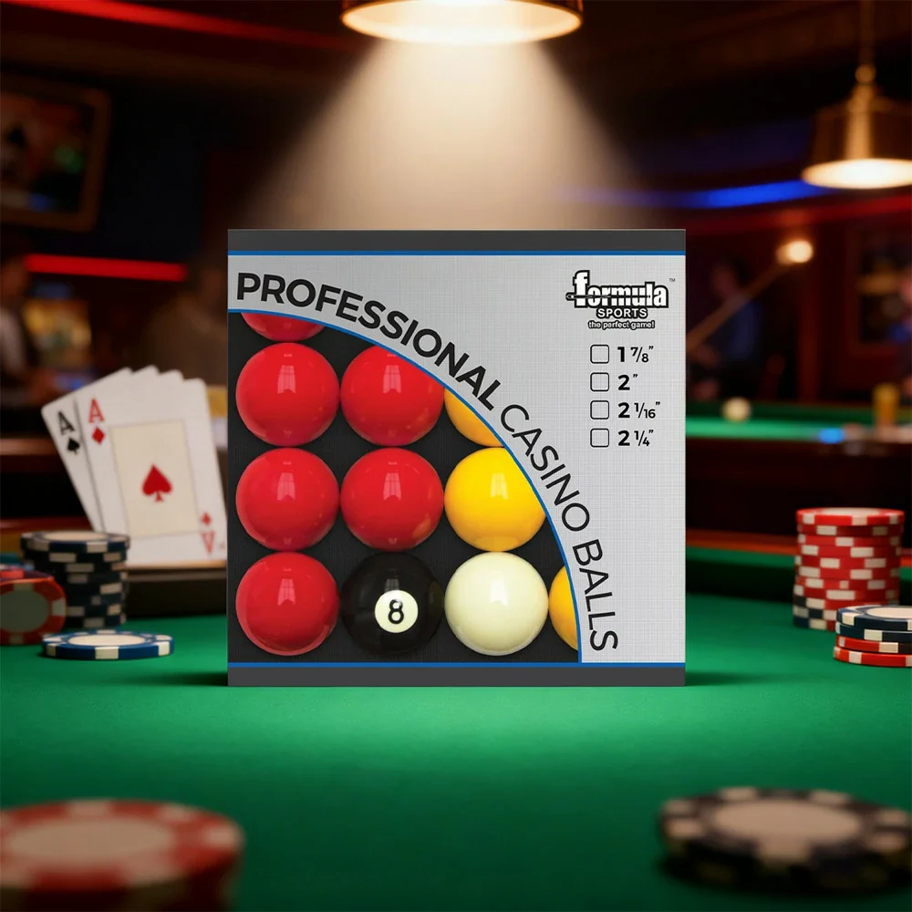 Professional Casino Balls 2" Boxed Set, Precision Resin Billiard Ball Pack with Luster Finish - Image 2