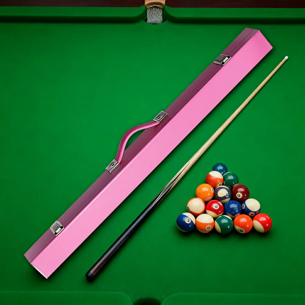 ARIX 2-Piece Cue Case 32", Hard Shell with Soft Padded Lining, Metal Clasps and Carry Handle - Pink - Image 2