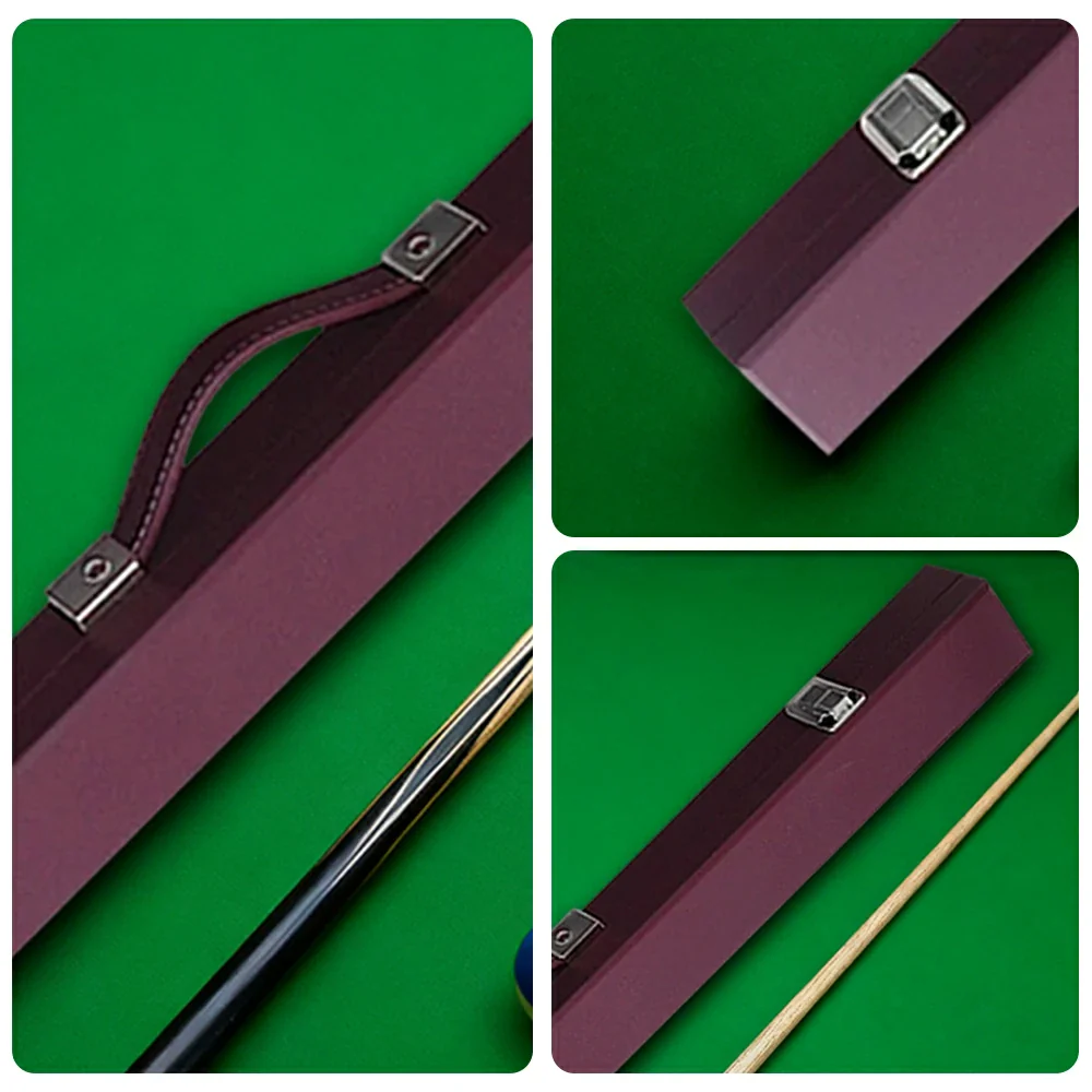 ARIX 2-Piece Cue Case 32", Hard Shell with Soft Padded Lining, Metal Clasps and Carry Handle - Burgundy - Image 3