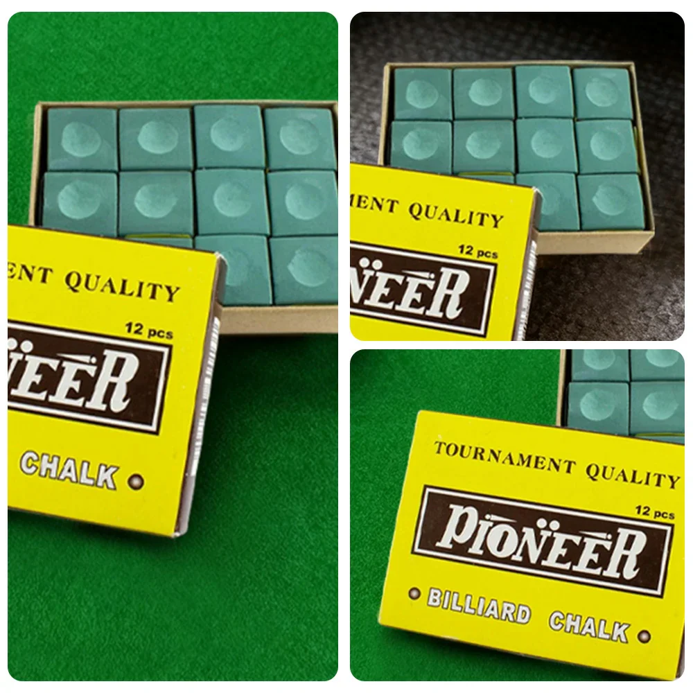 ARIX Pioneer Chalk 12-Pack, Tournament-Grade Cue Chalk with Smooth Coating - Green - Image 3