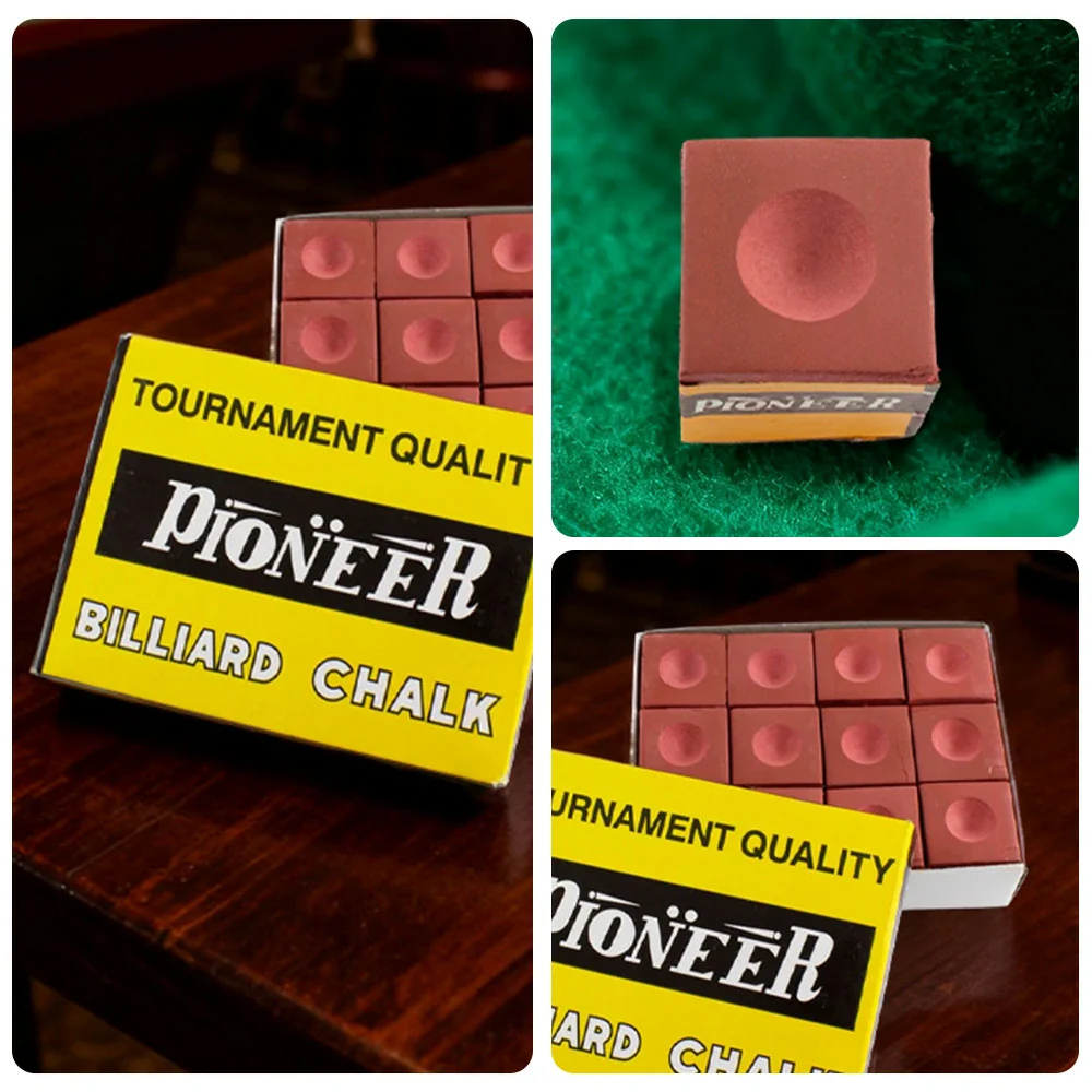 ARIX Pioneer Chalk 12-Pack, Tournament-Grade Cue Chalk with Smooth Coating - Red - Image 3