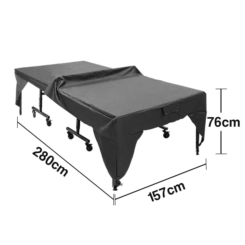 ARIX Table Tennis Table Cover - 190T / 210D / 600D Waterproof Oxford Fabric, UV-Resistant, Dustproof, and Durable Suitable for Indoor and Outdoor Use - Black - Image 5