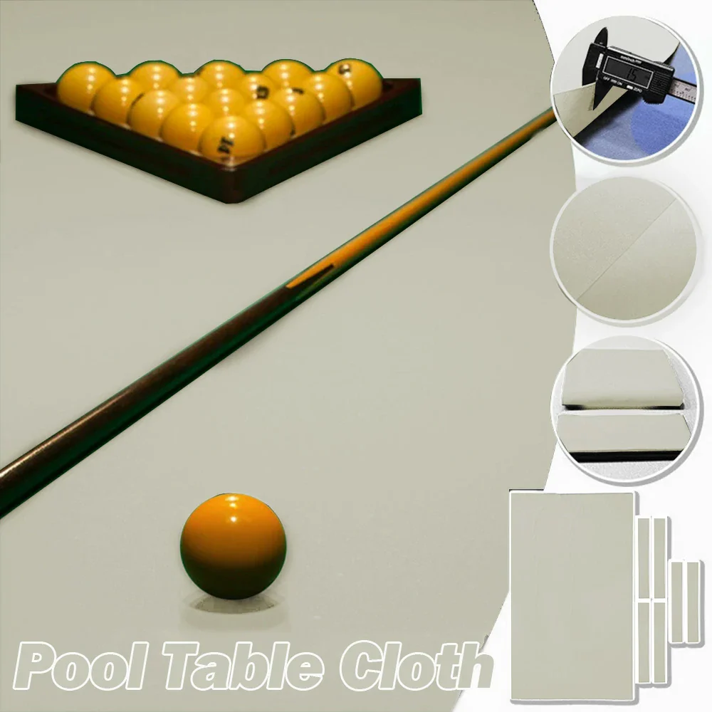 ARIX 7/8/9FT Billiard Table Cloth - High-Density Wool Blend, Anti-Pilling Durable Fabric for Smooth & Accurate Play - Beige & White - Image 3