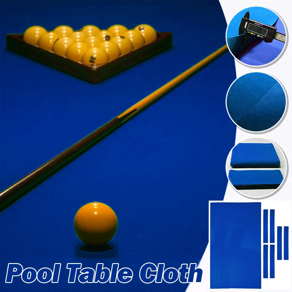 ARIX 7/8/9FT Billiard Table Cloth - High-Density Wool Blend, Anti-Pilling Durable Fabric for Smooth & Accurate Play - Blue - Image 3