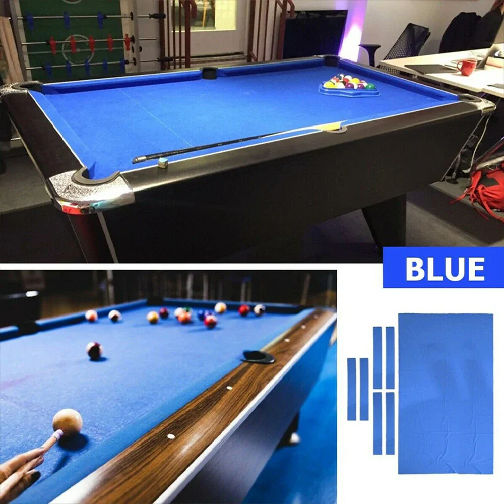 ARIX 7/8/9FT Billiard Table Cloth - High-Density Wool Blend, Anti-Pilling Durable Fabric for Smooth & Accurate Play - Blue - Image 4