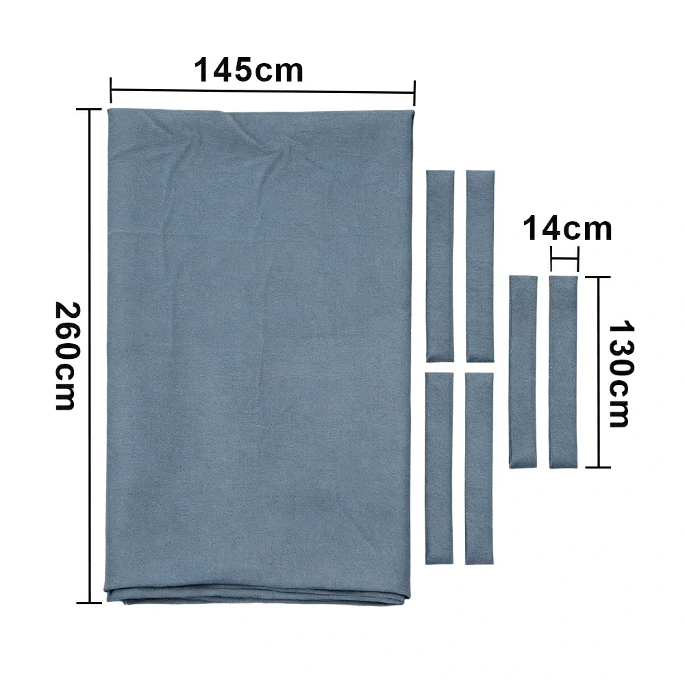 ARIX 7/8/9FT Billiard Table Cloth - High-Density Wool Blend, Anti-Pilling Durable Fabric for Smooth & Accurate Play - Blue Grey - Image 7