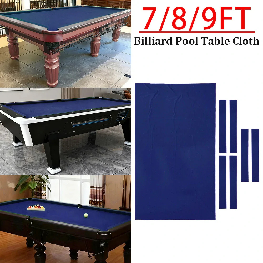 ARIX 7/8/9FT Billiard Table Cloth - High-Density Wool Blend, Anti-Pilling Durable Fabric for Smooth & Accurate Play - Cobalt Blue