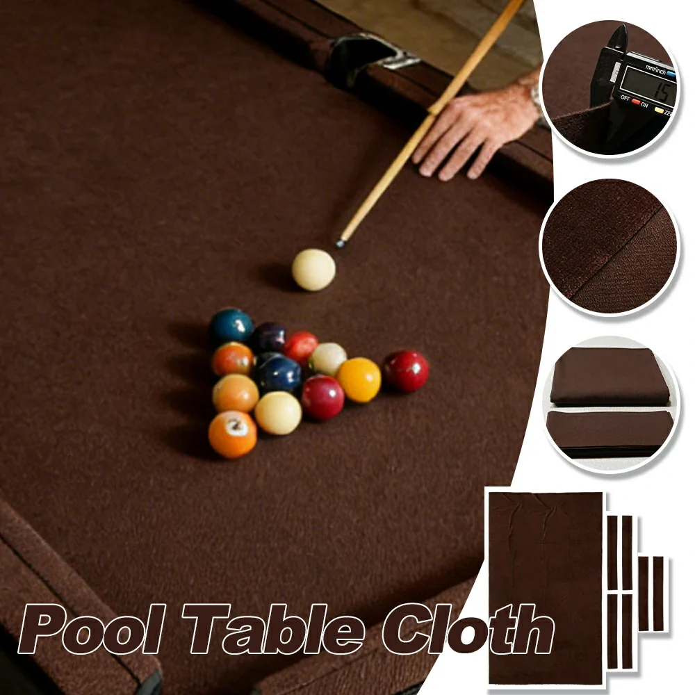 ARIX 7/8/9FT Billiard Table Cloth - High-Density Wool Blend, Anti-Pilling Durable Fabric for Smooth & Accurate Play - Chocolate Brown - Image 3