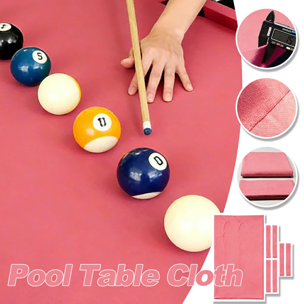 ARIX 7/8/9FT Billiard Table Cloth - High-Density Wool Blend, Anti-Pilling Durable Fabric for Smooth & Accurate Play - Coral Pink - Image 3