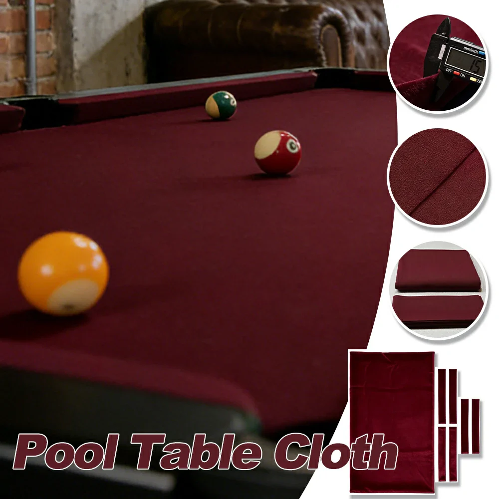 ARIX 7/8/9FT Billiard Table Cloth - High-Density Wool Blend, Anti-Pilling Durable Fabric for Smooth & Accurate Play - Deep Burgundy - Image 3