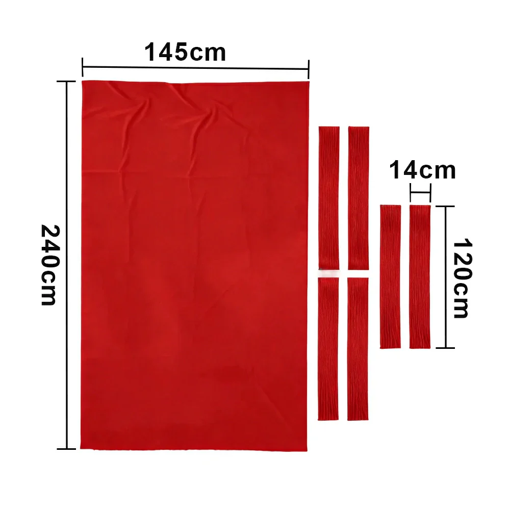 ARIX 7/8/9FT Billiard Table Cloth - High-Density Wool Blend, Anti-Pilling Durable Fabric for Smooth & Accurate Play - Flame Red - Image 6