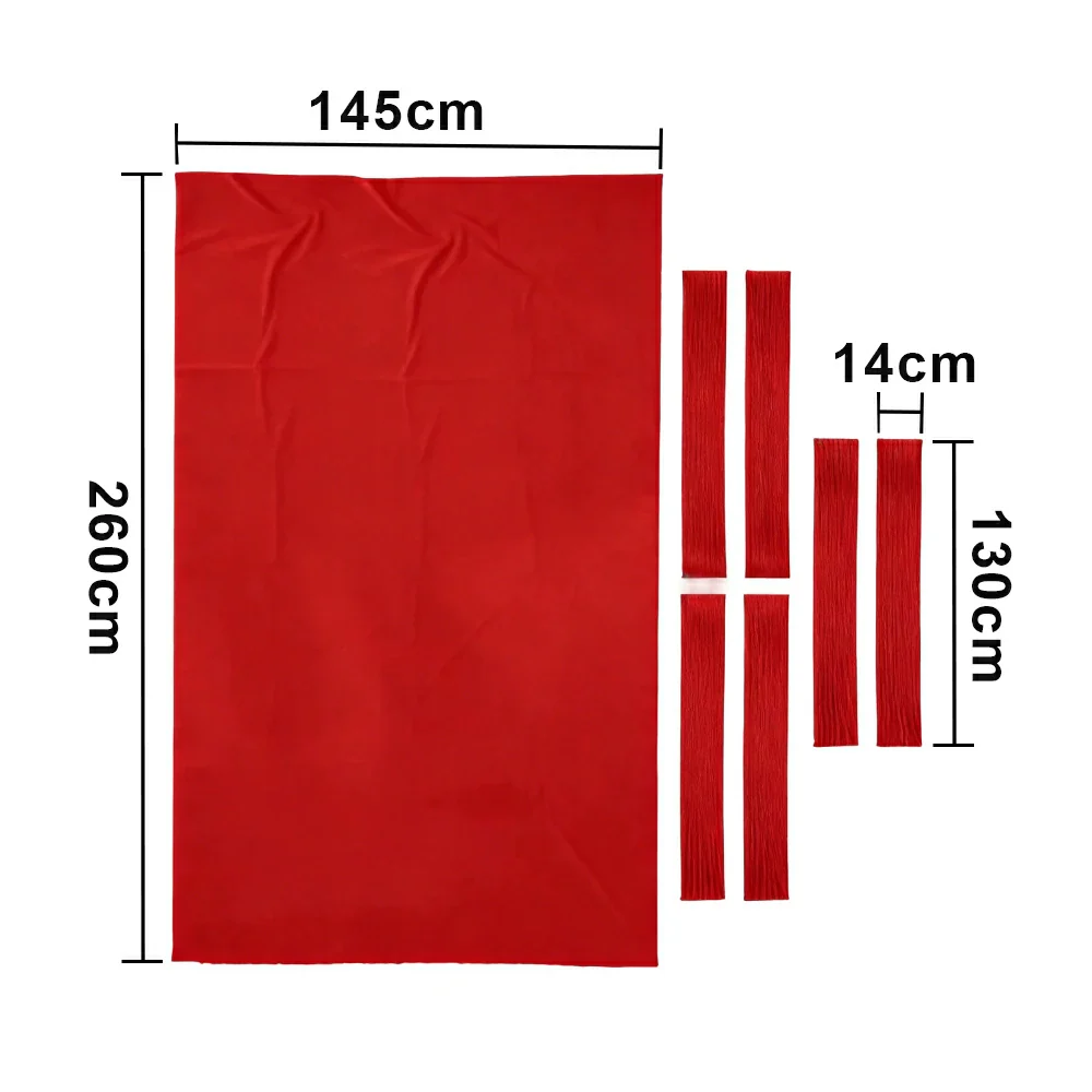 ARIX 7/8/9FT Billiard Table Cloth - High-Density Wool Blend, Anti-Pilling Durable Fabric for Smooth & Accurate Play - Flame Red - Image 7