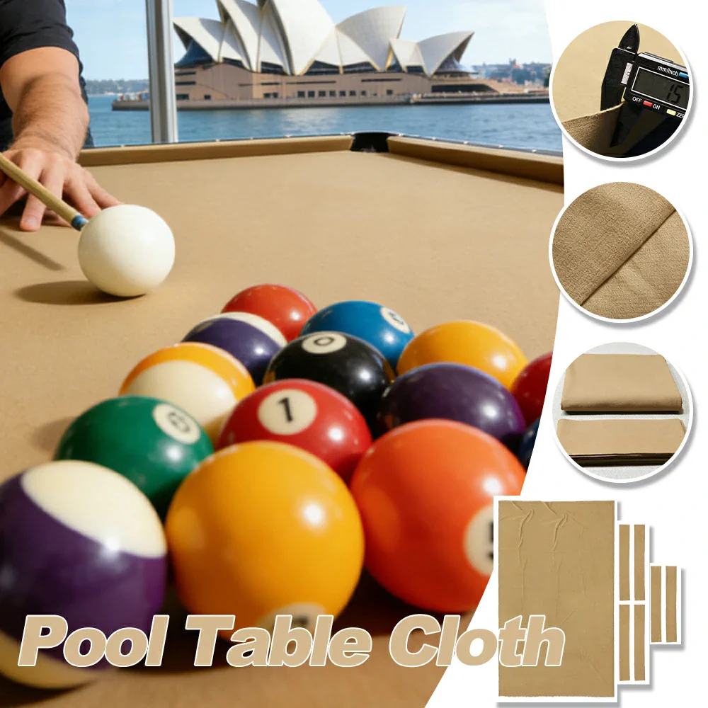 ARIX 7/8/9FT Billiard Table Cloth - High-Density Wool Blend, Anti-Pilling Durable Fabric for Smooth & Accurate Play - Khaki - Image 3