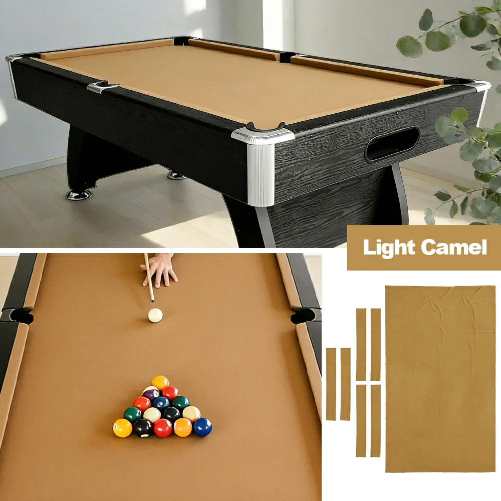 ARIX 7/8/9FT Billiard Table Cloth - High-Density Wool Blend, Anti-Pilling Durable Fabric for Smooth & Accurate Play - Light Camel - Image 4