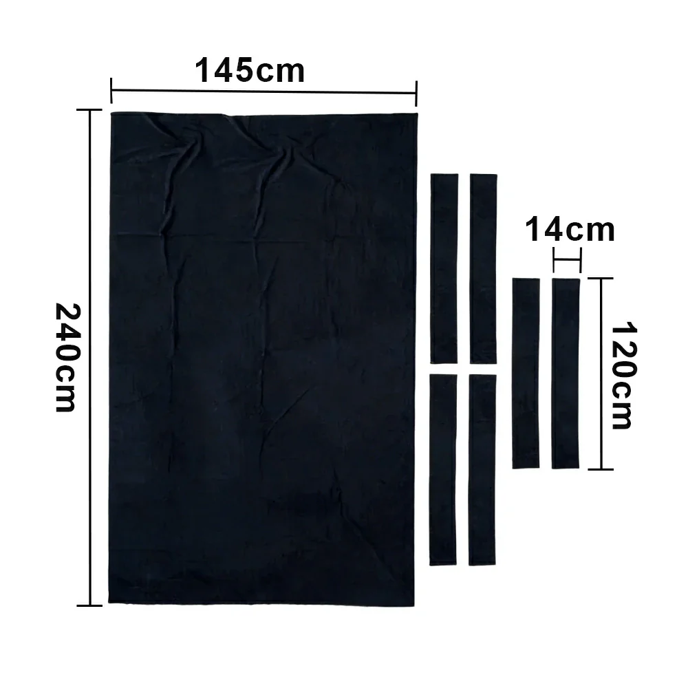 ARIX 7/8/9FT Billiard Table Cloth - High-Density Wool Blend, Anti-Pilling Durable Fabric for Smooth & Accurate Play - Matte Black - Image 6