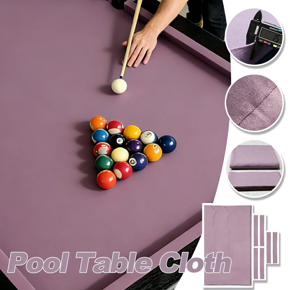 ARIX 7/8/9FT Billiard Table Cloth - High-Density Wool Blend, Anti-Pilling Durable Fabric for Smooth & Accurate Play - Mauve - Image 3