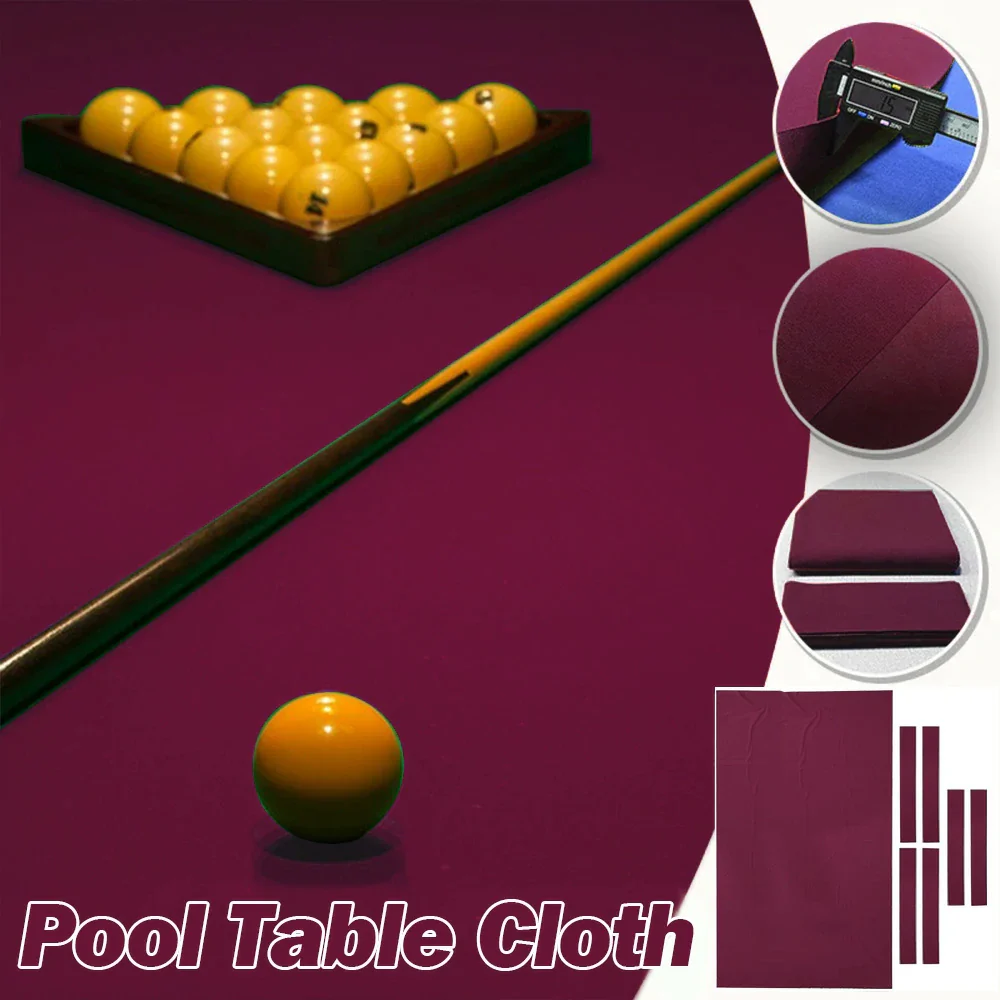 ARIX 7/8/9FT Billiard Table Cloth - High-Density Wool Blend, Anti-Pilling Durable Fabric for Smooth & Accurate Play - Maroon - Image 3