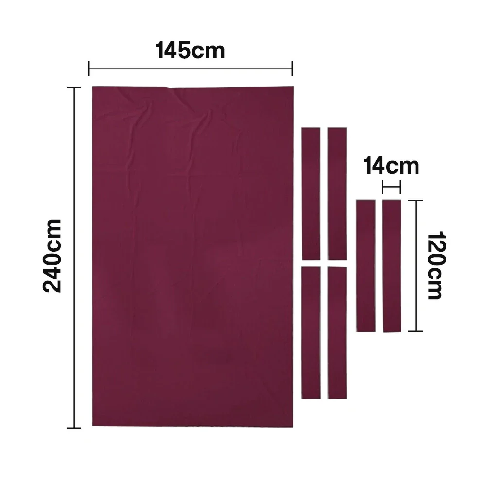 ARIX 7/8/9FT Billiard Table Cloth - High-Density Wool Blend, Anti-Pilling Durable Fabric for Smooth & Accurate Play - Maroon - Image 6