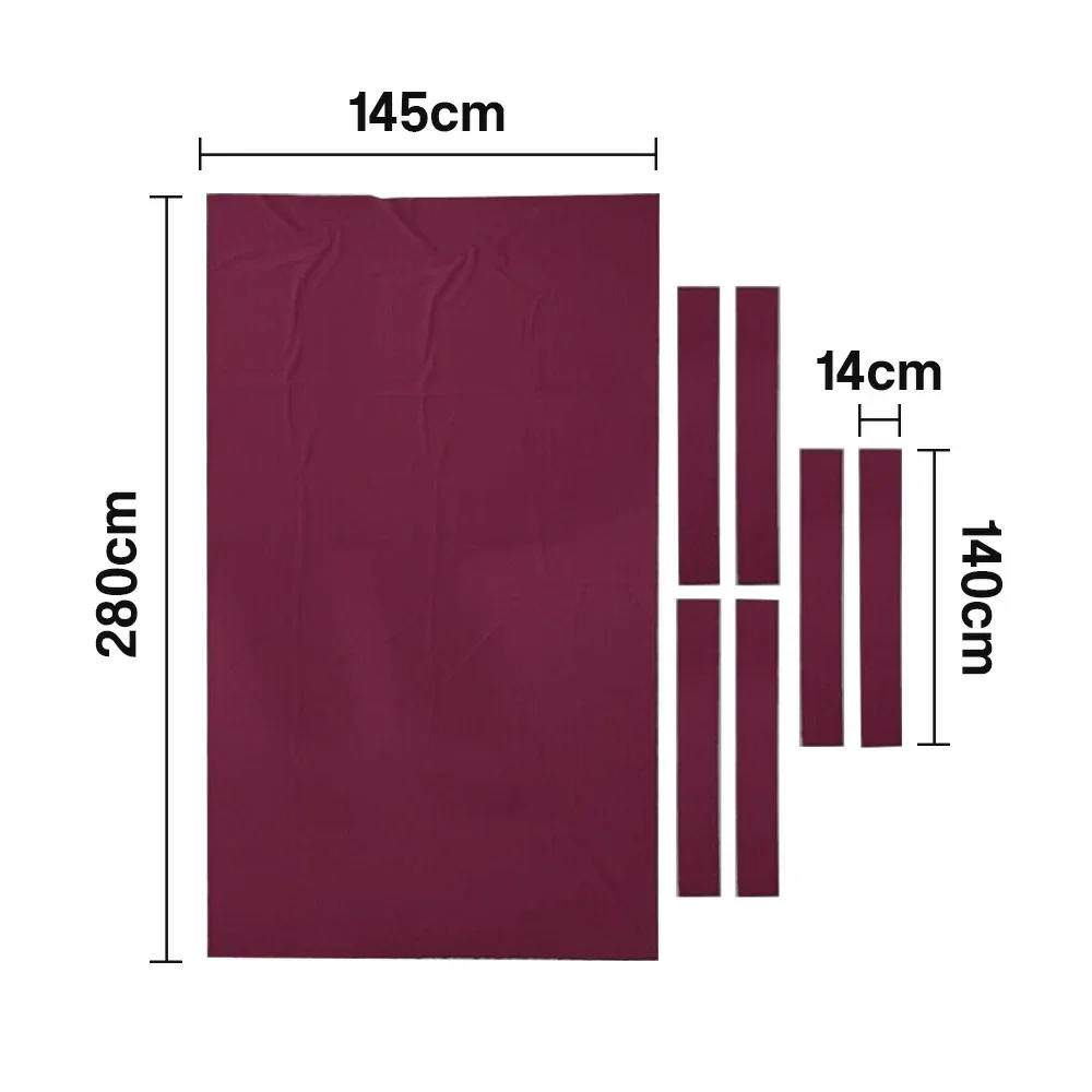 ARIX 7/8/9FT Billiard Table Cloth - High-Density Wool Blend, Anti-Pilling Durable Fabric for Smooth & Accurate Play - Maroon - Image 8