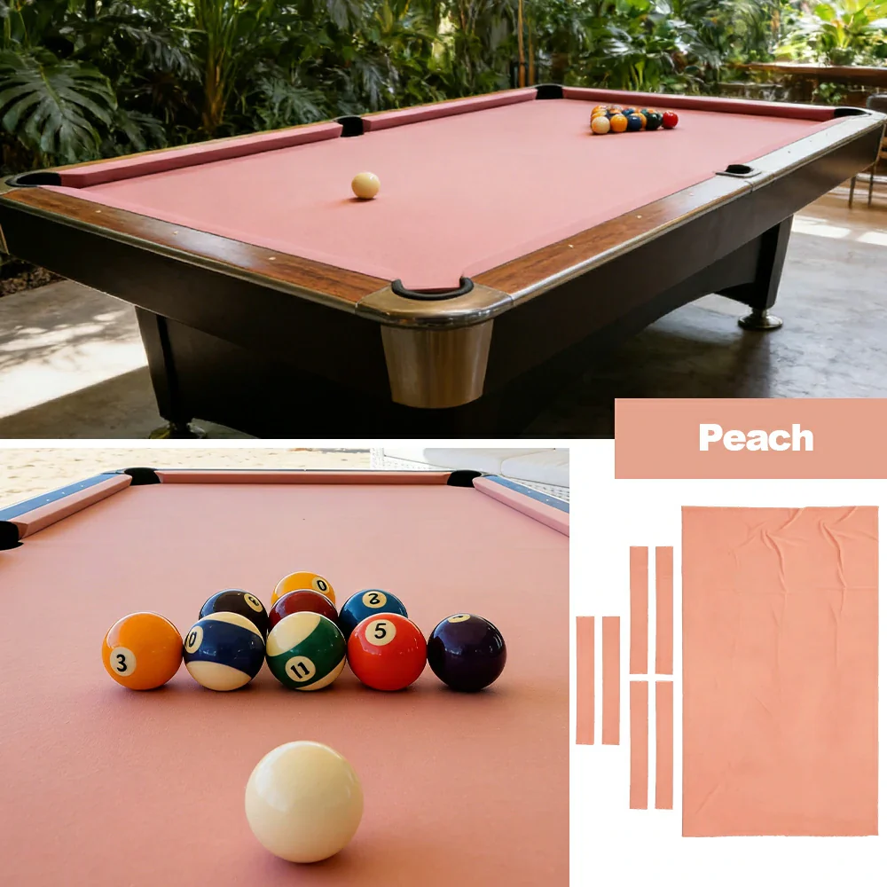 ARIX 7/8/9FT Billiard Table Cloth - High-Density Wool Blend, Anti-Pilling Durable Fabric for Smooth & Accurate Play - Peach - Image 4