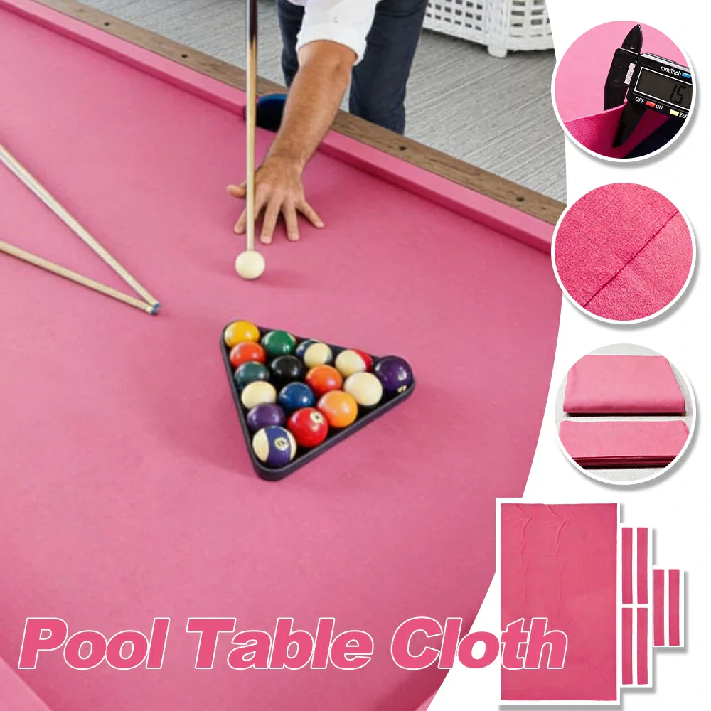ARIX 7/8/9FT Billiard Table Cloth - High-Density Wool Blend, Anti-Pilling Durable Fabric for Smooth & Accurate Play - Pink - Image 3
