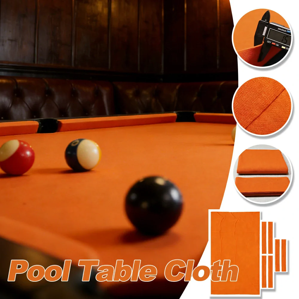 ARIX 7/8/9FT Billiard Table Cloth - High-Density Wool Blend, Anti-Pilling Durable Fabric for Smooth & Accurate Play - Pumpkin Orange - Image 3