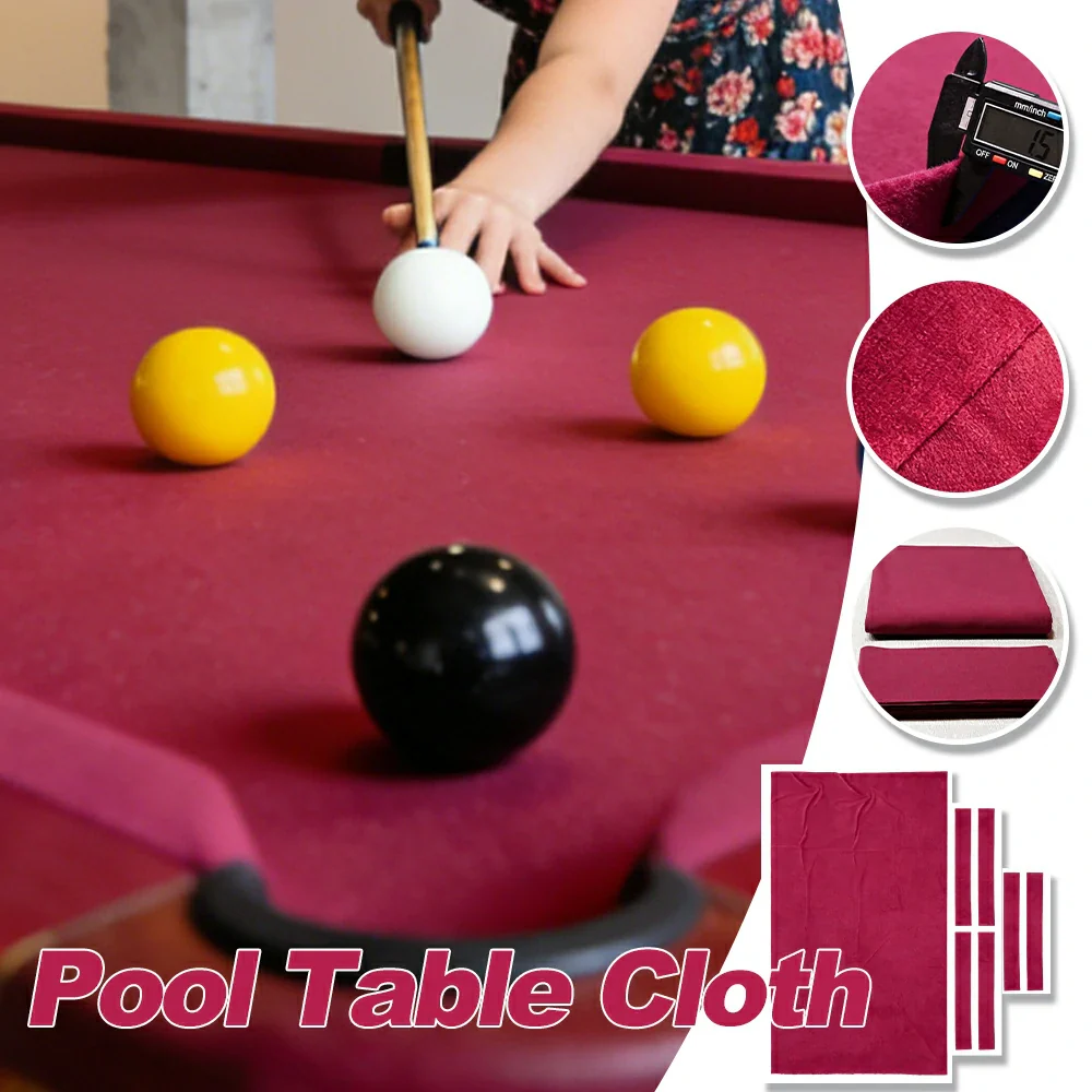 ARIX 7/8/9FT Billiard Table Cloth - High-Density Wool Blend, Anti-Pilling Durable Fabric for Smooth & Accurate Play - Raspberry Red - Image 3
