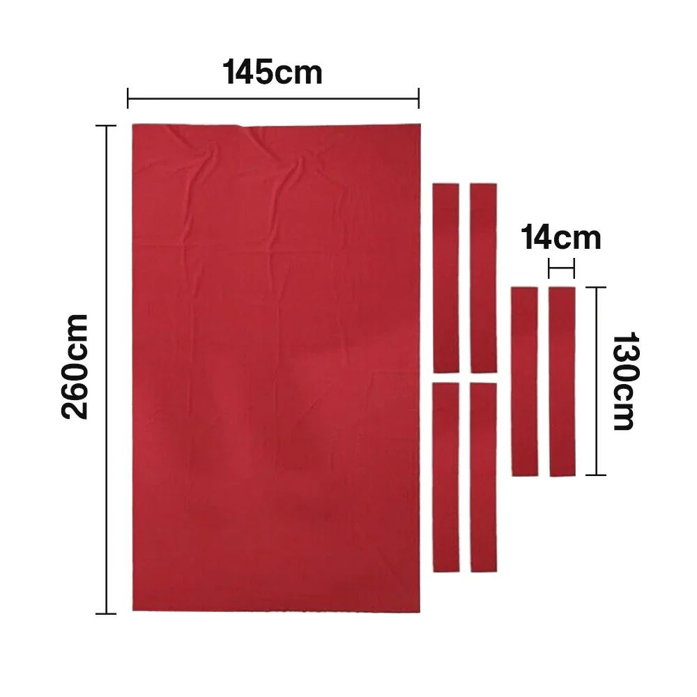ARIX 7/8/9FT Billiard Table Cloth - High-Density Wool Blend, Anti-Pilling Durable Fabric for Smooth & Accurate Play - Red - Image 7