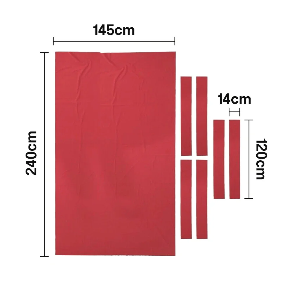 ARIX 7/8/9FT Billiard Table Cloth - High-Density Wool Blend, Anti-Pilling Durable Fabric for Smooth & Accurate Play - Scarlet Red - Image 6